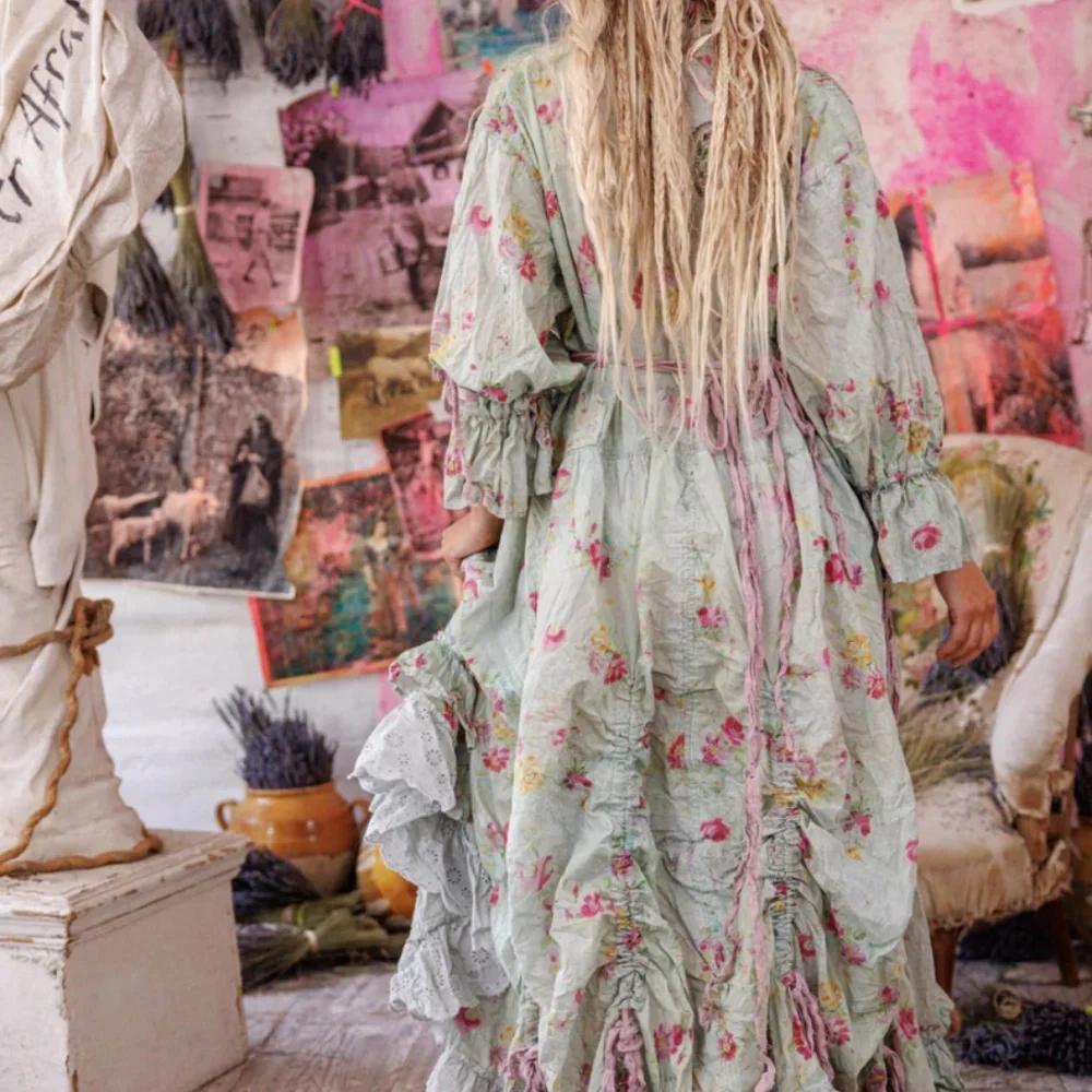 🪻NWT MAGNOLIA PEARL AMADEUS RUFFLE GOWN🪻 - Picture 6 of 10